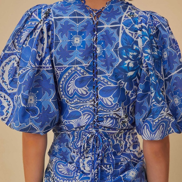 Farm Rio Blue Tile Mini Dees - Picture 2 of 4